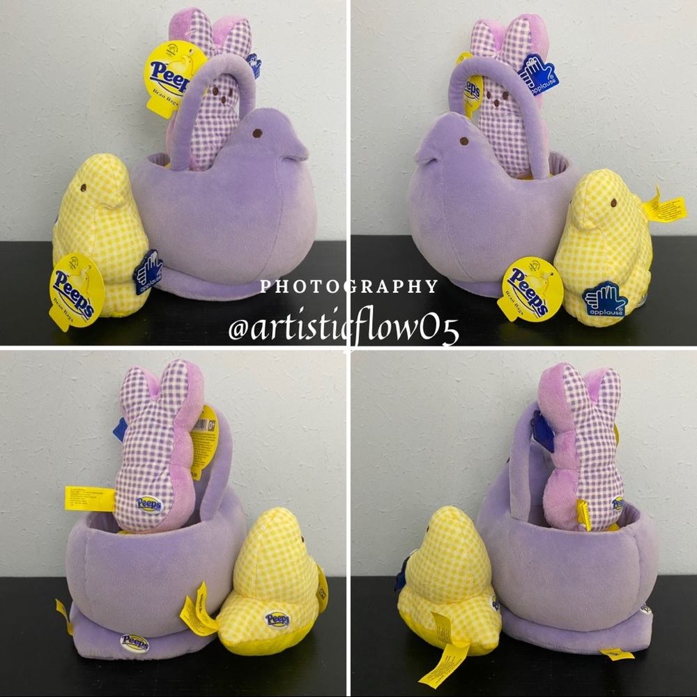 NEW! Peeps 2005 Purple Chick Basket & 2008 Peeps